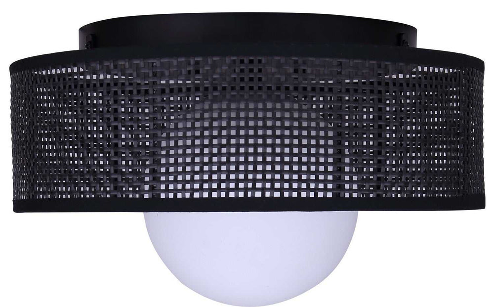 Thane One Light Flush Mount in Matte Black Canarm Canada