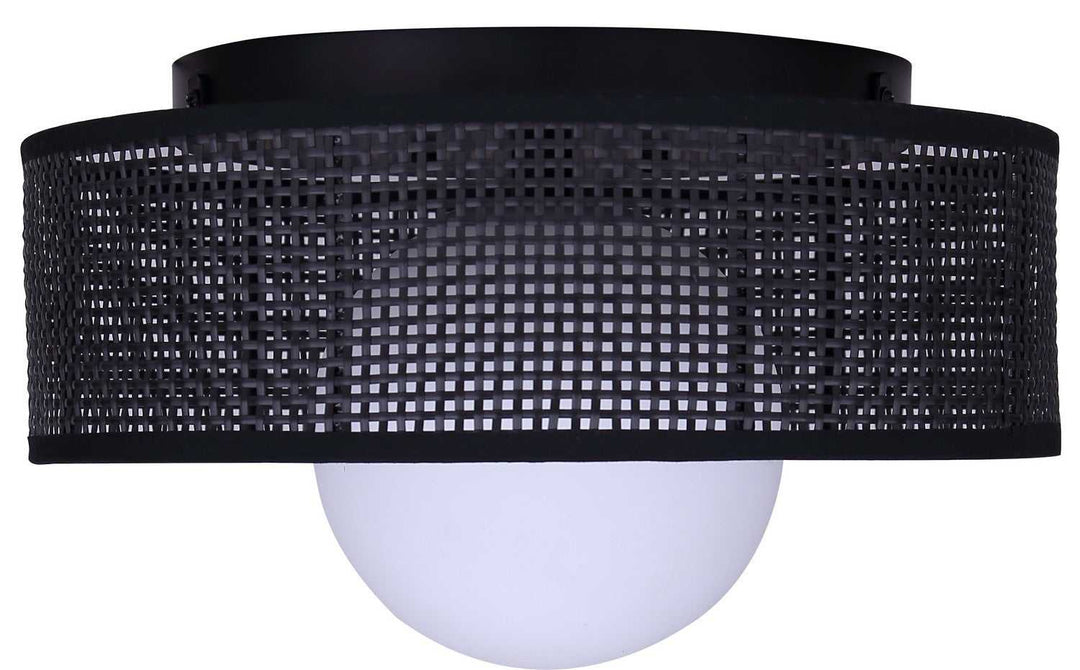 Thane One Light Flush Mount in Matte Black Canarm Canada