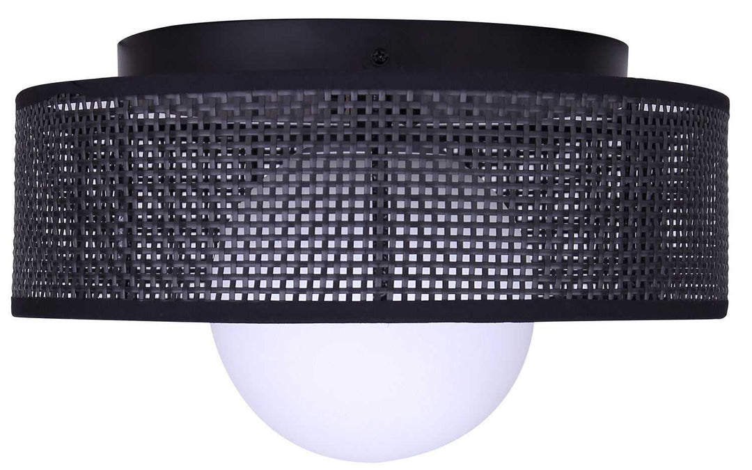 Thane One Light Flush Mount in Matte Black Canarm Canada
