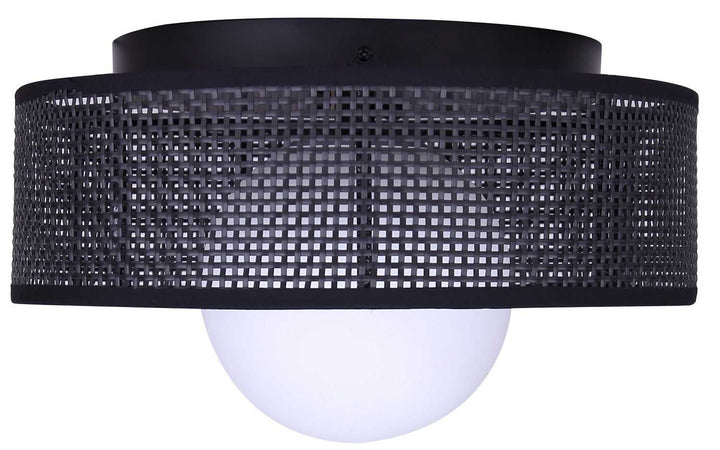 Thane One Light Flush Mount in Matte Black Canarm Canada