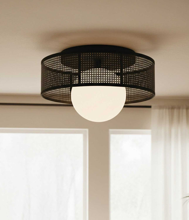 Thane One Light Flush Mount in Matte Black Canarm Canada