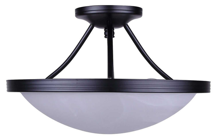 Devon Three Light Semi-Flush Mount in Matte Black Canarm Canada