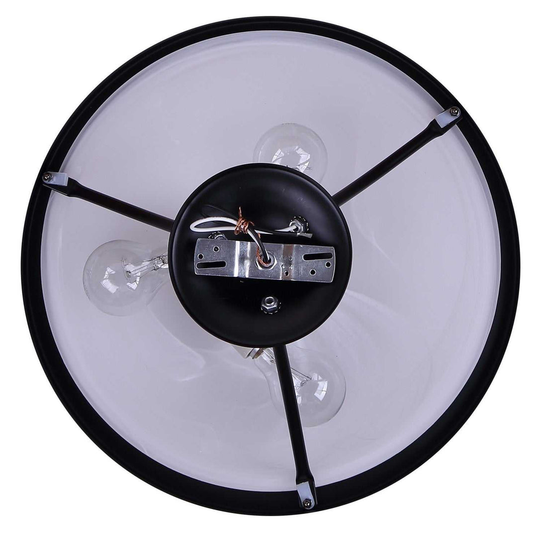 Devon Three Light Semi-Flush Mount in Matte Black Canarm Canada