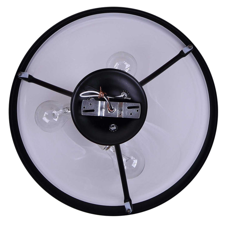 Devon Three Light Semi-Flush Mount in Matte Black Canarm Canada