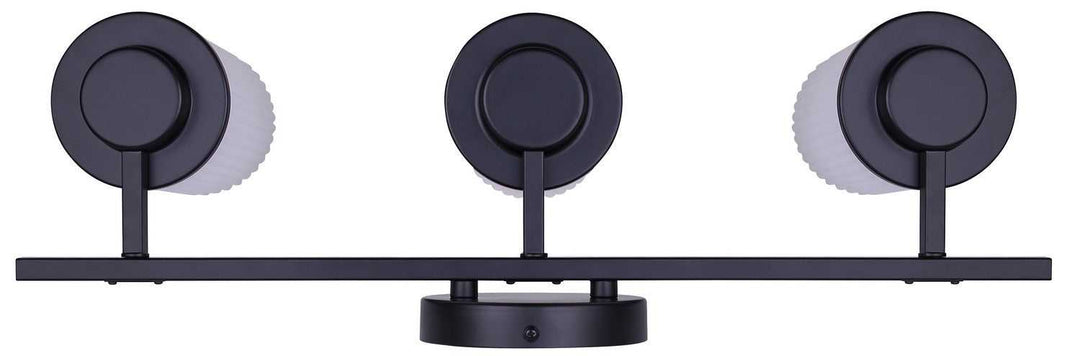 Kinslea Three Light Vanity in Matte Black Canarm Canada