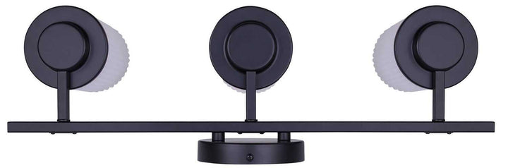 Kinslea Three Light Vanity in Matte Black Canarm Canada