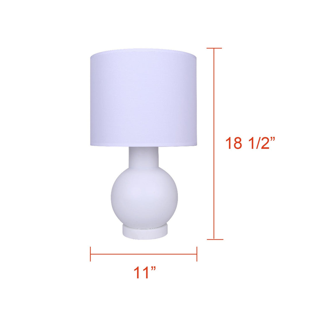 Sable One Light Table Lamp in Matte White Canarm Canada