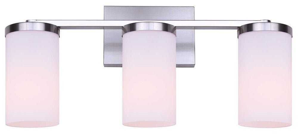 Britton Three Light Vanity in Brushed Nickel Canarm Canada