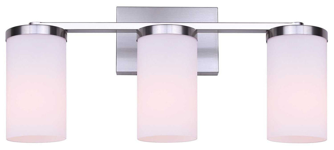 Britton Three Light Vanity in Brushed Nickel Canarm Canada