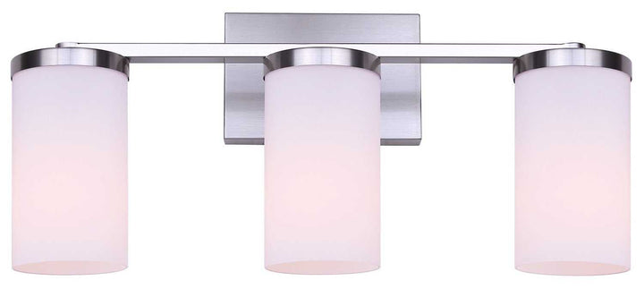 Britton Three Light Vanity in Brushed Nickel Canarm Canada