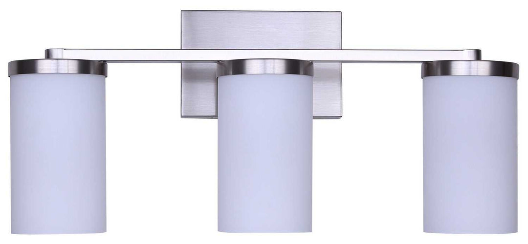 Britton Three Light Vanity in Brushed Nickel Canarm Canada