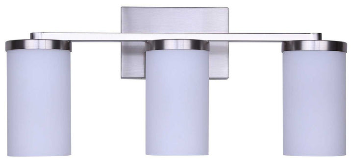 Britton Three Light Vanity in Brushed Nickel Canarm Canada