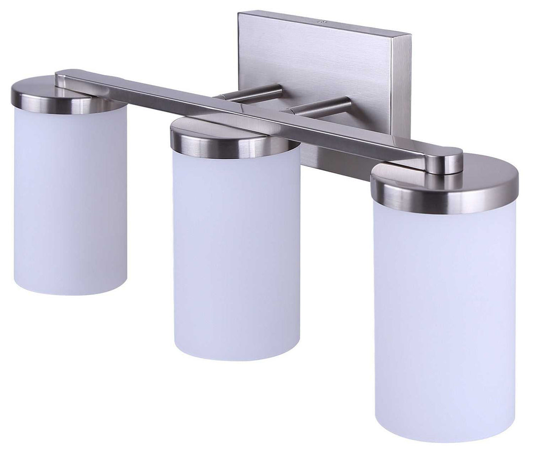 Britton Three Light Vanity in Brushed Nickel Canarm Canada