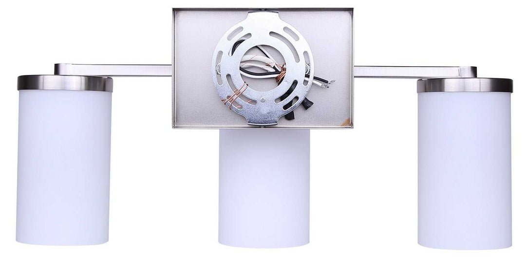 Britton Three Light Vanity in Brushed Nickel Canarm Canada