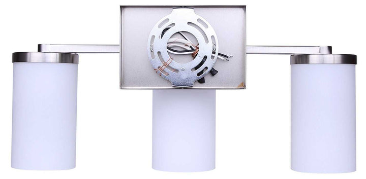 Britton Three Light Vanity in Brushed Nickel Canarm Canada