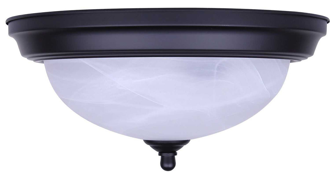 41 Series Two Light Flush Mount in Matte Black Canarm Canada
