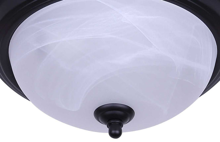 41 Series Two Light Flush Mount in Matte Black Canarm Canada