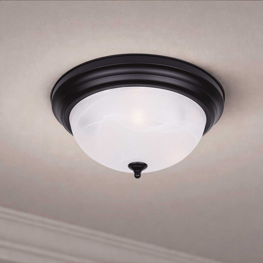 41 Series Two Light Flush Mount in Matte Black Canarm Canada