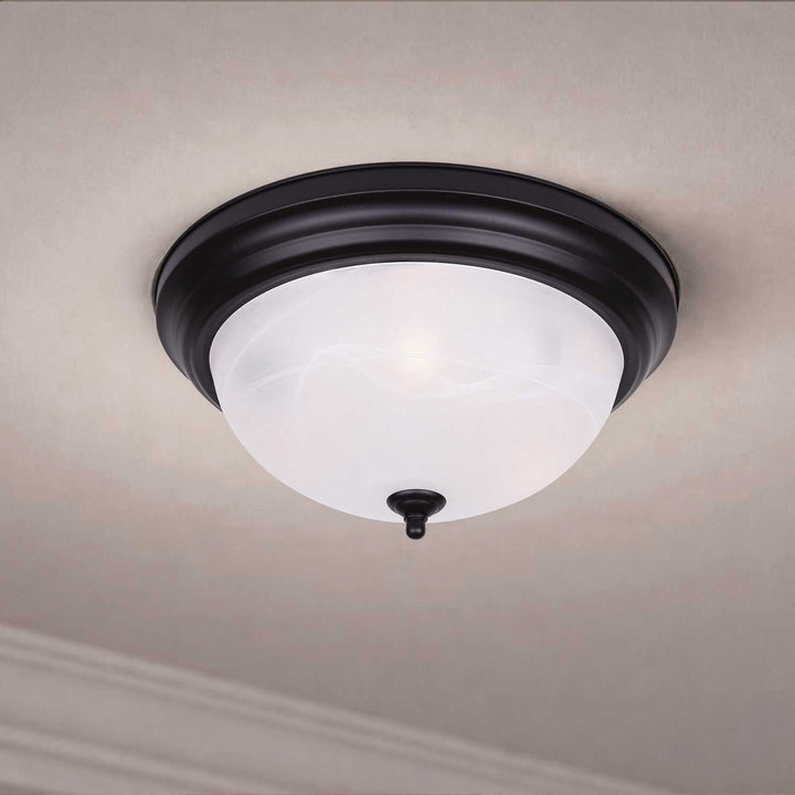 41 Series Two Light Flush Mount in Matte Black Canarm Canada