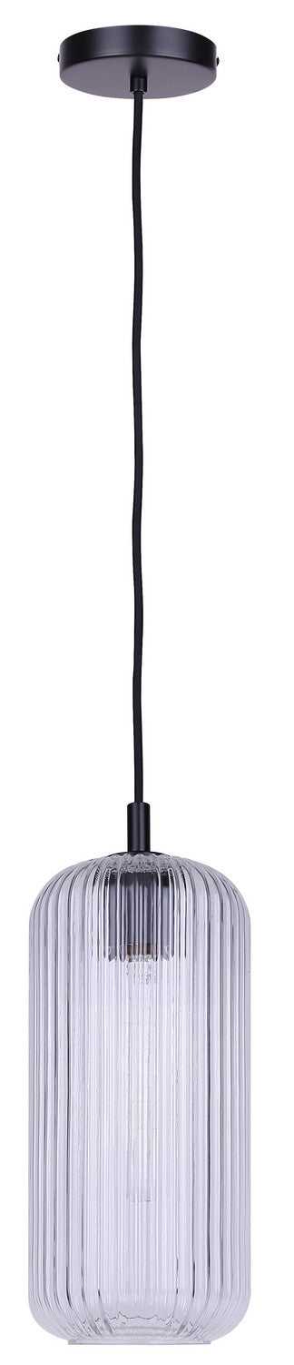 Malek One Light Pendant in Matte Black Canarm Canada