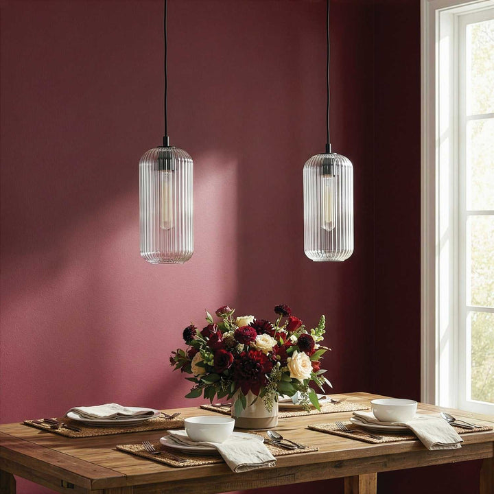 Malek One Light Pendant in Matte Black Canarm Canada