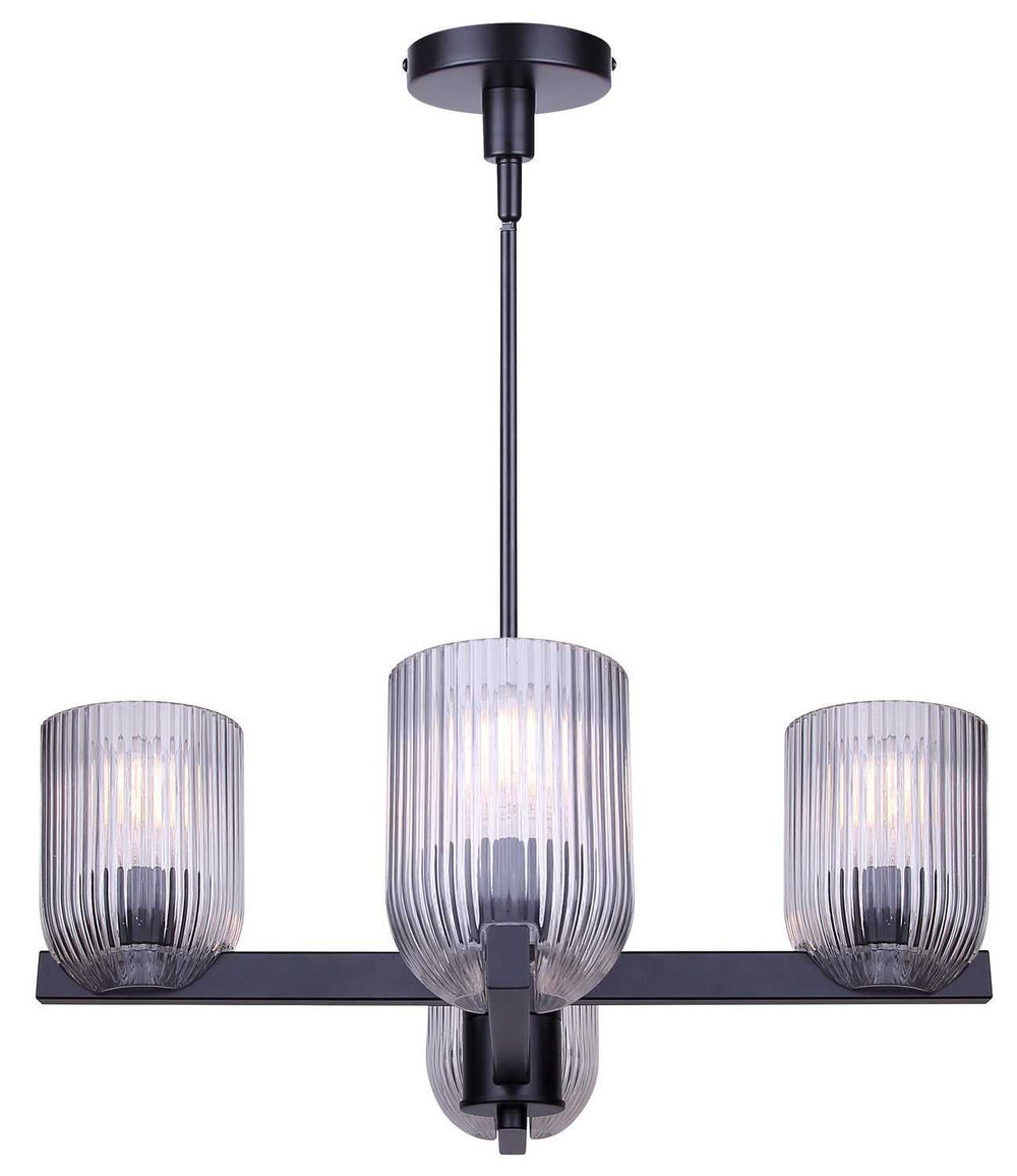 Renzo Four Light Chandelier in Matte Black Canarm Canada