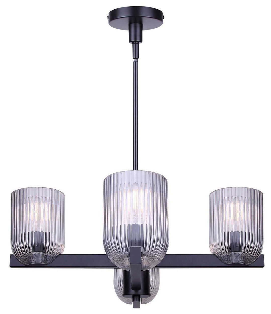 Renzo Four Light Chandelier in Matte Black Canarm Canada