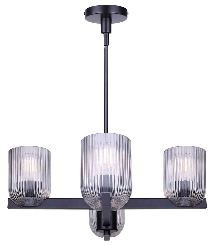 Renzo Four Light Chandelier in Matte Black Canarm Canada