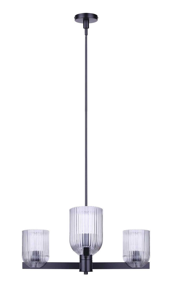 Renzo Four Light Chandelier in Matte Black Canarm Canada