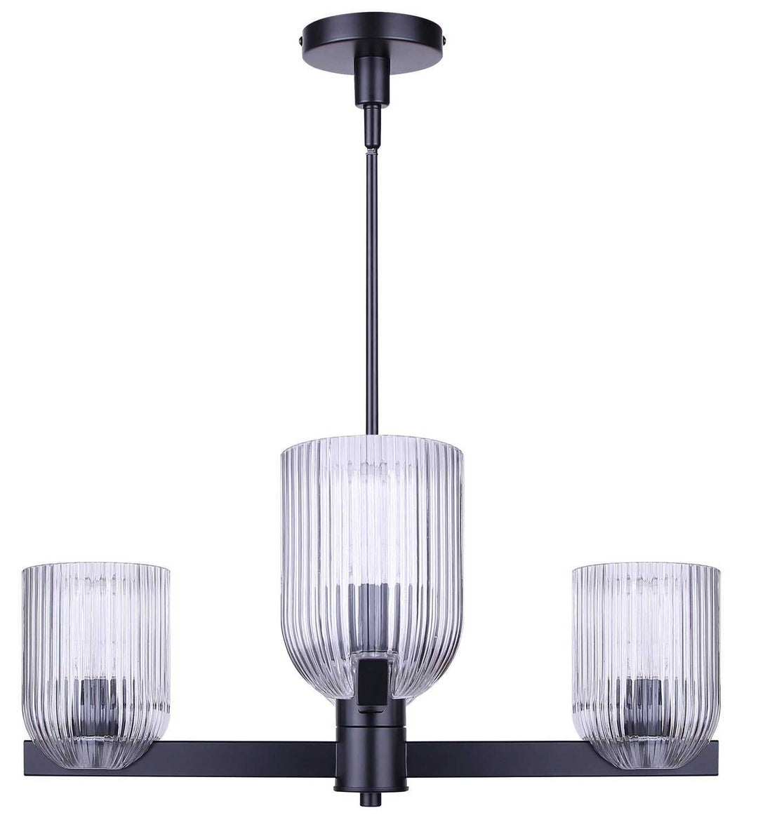 Renzo Four Light Chandelier in Matte Black Canarm Canada
