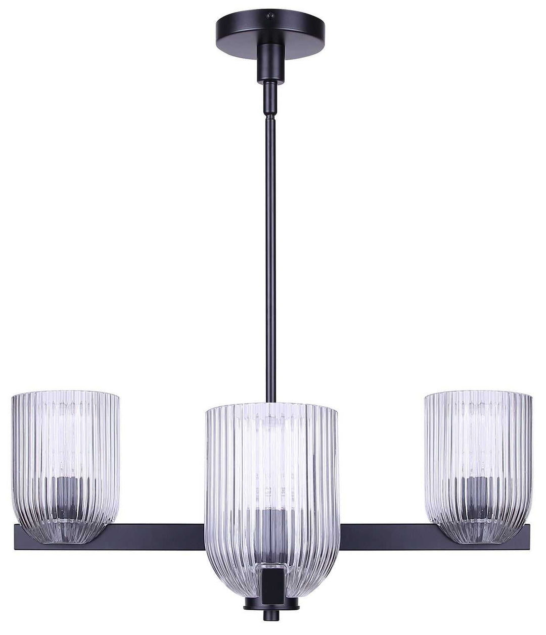 Renzo Four Light Chandelier in Matte Black Canarm Canada
