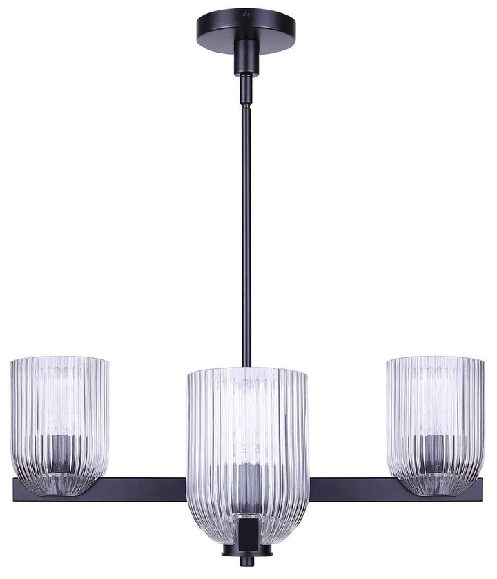 Renzo Four Light Chandelier in Matte Black Canarm Canada
