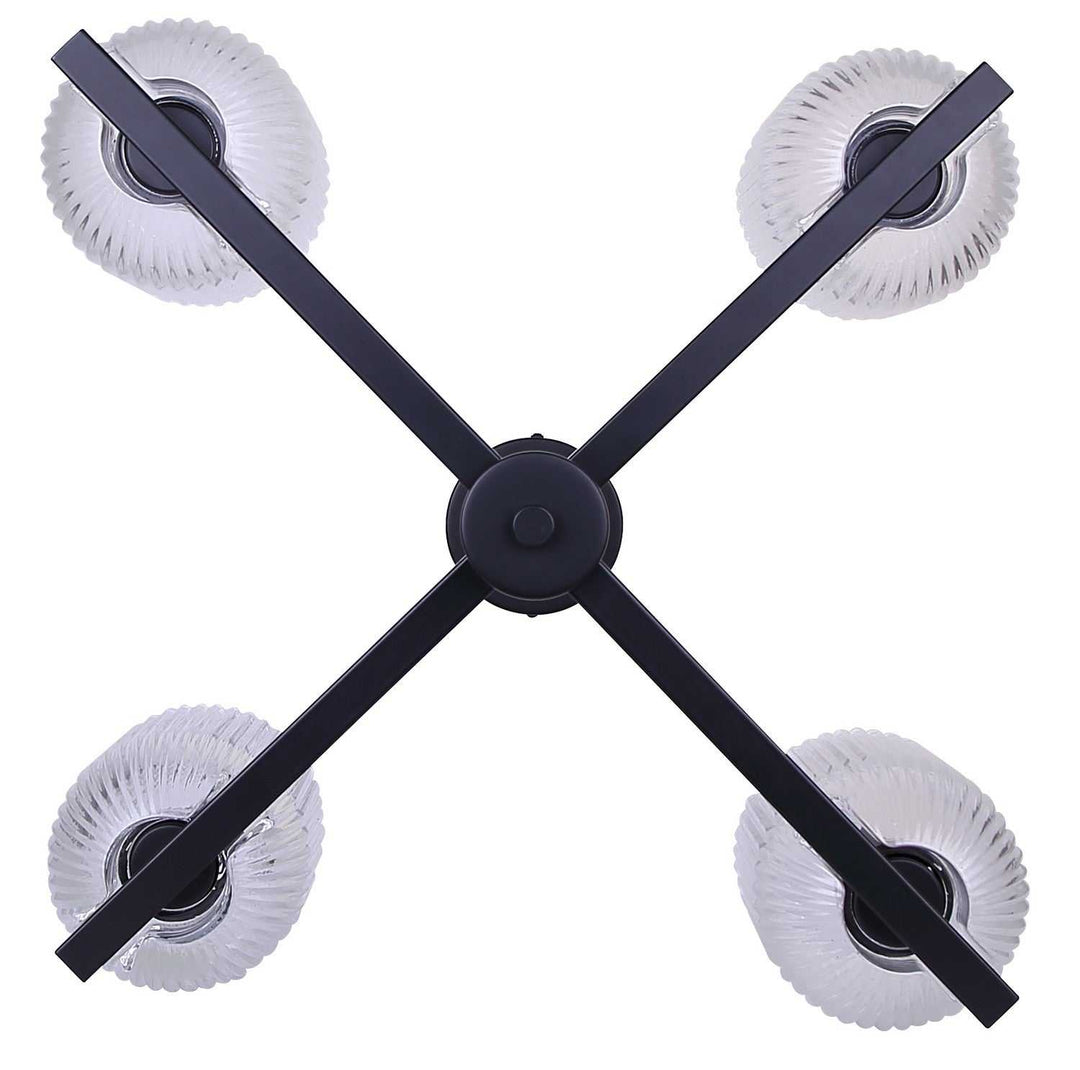 Renzo Four Light Chandelier in Matte Black Canarm Canada