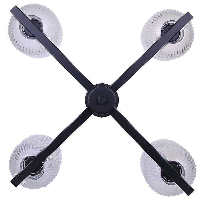 Renzo Four Light Chandelier in Matte Black Canarm Canada