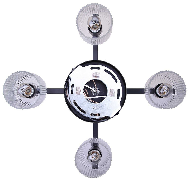 Renzo Four Light Chandelier in Matte Black Canarm Canada