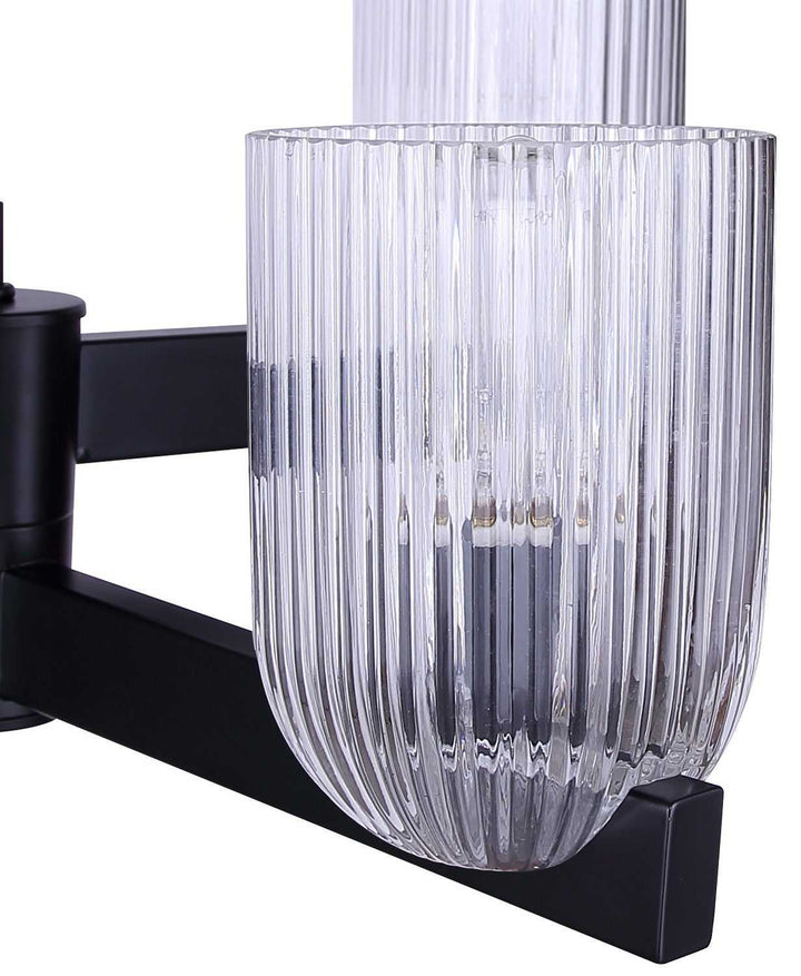Renzo Four Light Chandelier in Matte Black Canarm Canada
