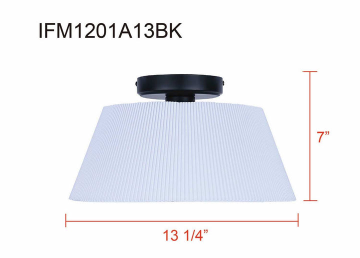 Aspen One Light Flush Mount in Black Canarm Canada