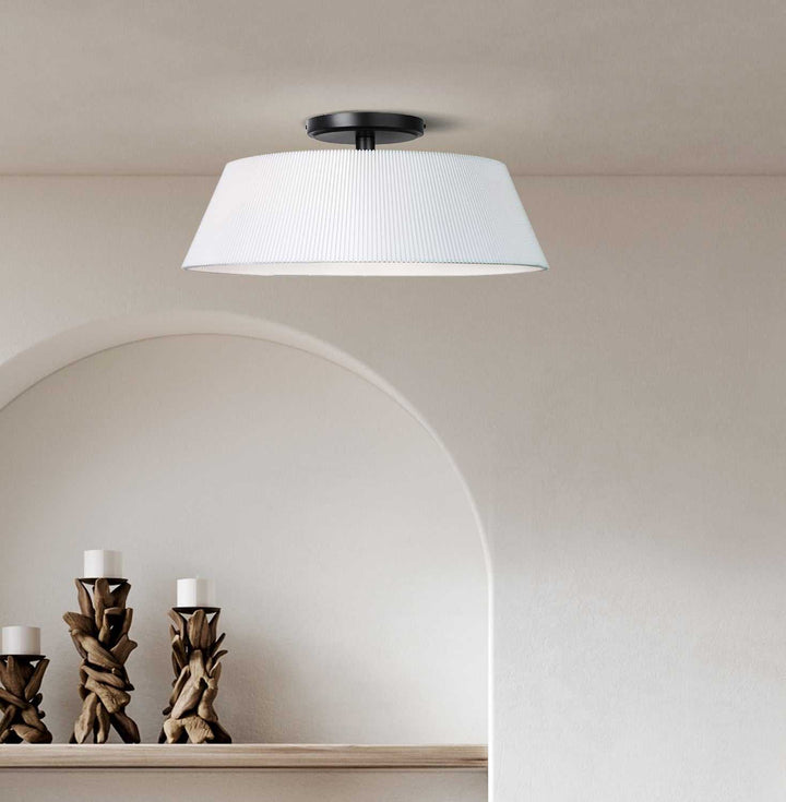 Aspen One Light Flush Mount in Black Canarm Canada