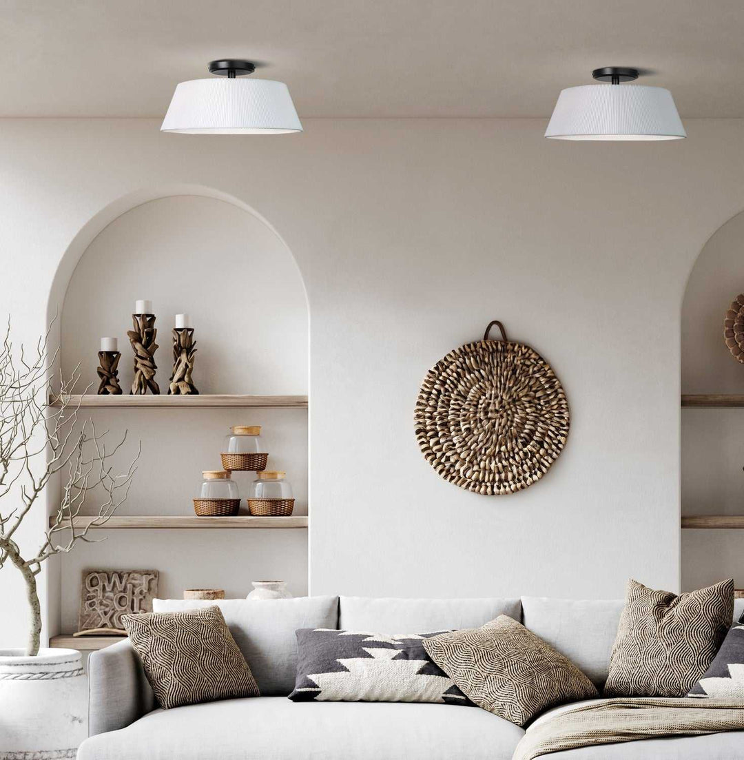 Aspen One Light Flush Mount in Black Canarm Canada