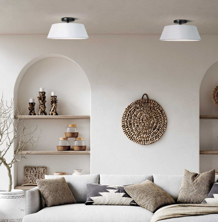 Aspen One Light Flush Mount in Black Canarm Canada