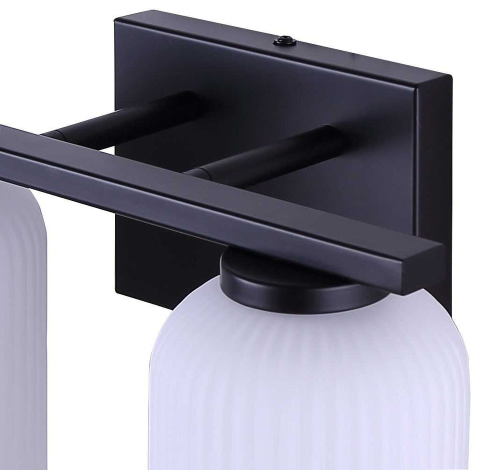 Bram Two Light Vanity in Matte Black Canarm Canada