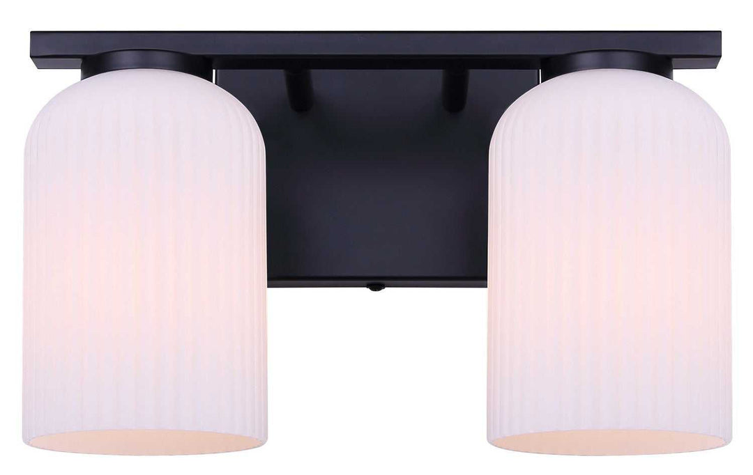 Bram Two Light Vanity in Matte Black Canarm Canada