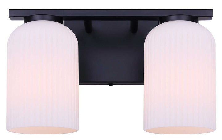Bram Two Light Vanity in Matte Black Canarm Canada