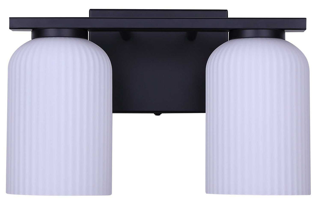 Bram Two Light Vanity in Matte Black Canarm Canada
