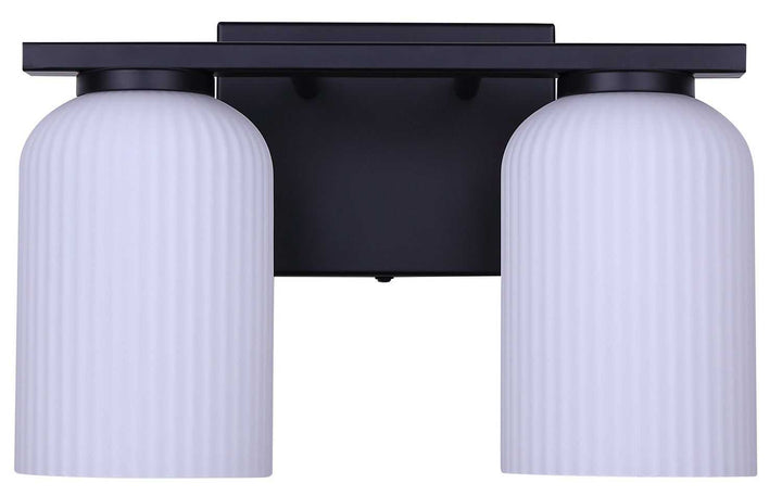 Bram Two Light Vanity in Matte Black Canarm Canada