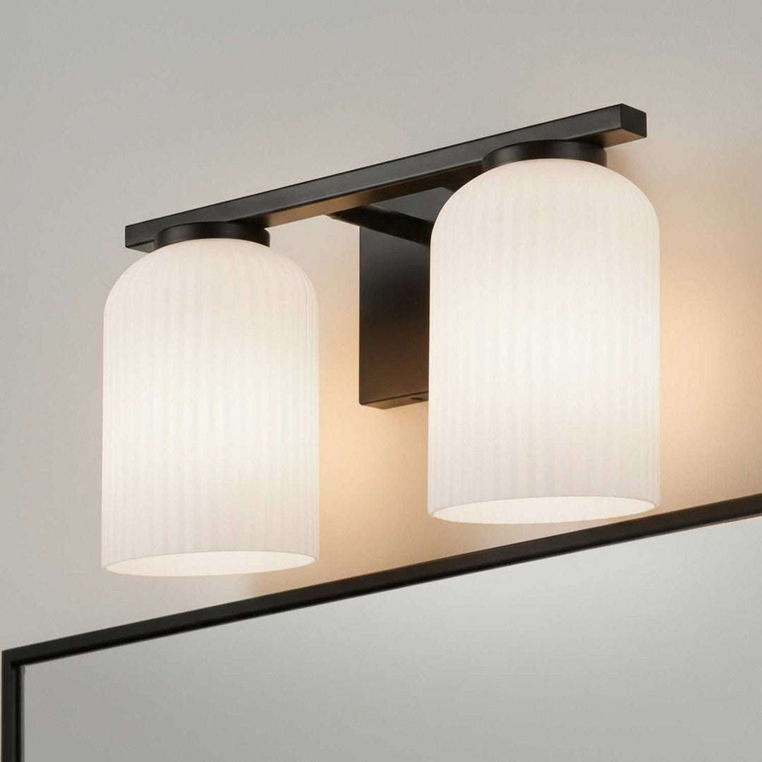 Bram Two Light Vanity in Matte Black Canarm Canada