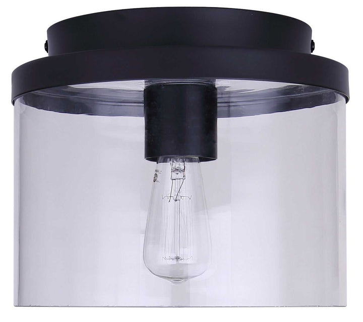 Britton One Light Flush Mount in Matte Black Canarm Canada