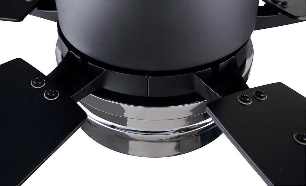 Shelton 52" Ceiling Fan in Matte Black And Chrome Canarm Canada