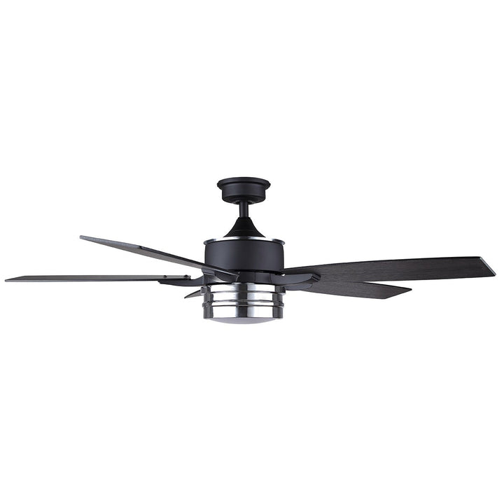 Shelton 52" Ceiling Fan in Matte Black And Chrome Canarm Canada