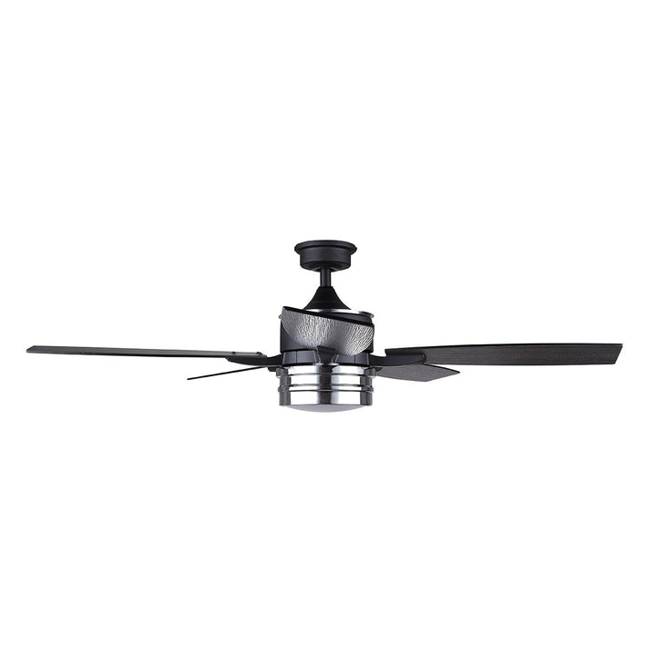 Shelton 52" Ceiling Fan in Matte Black And Chrome Canarm Canada
